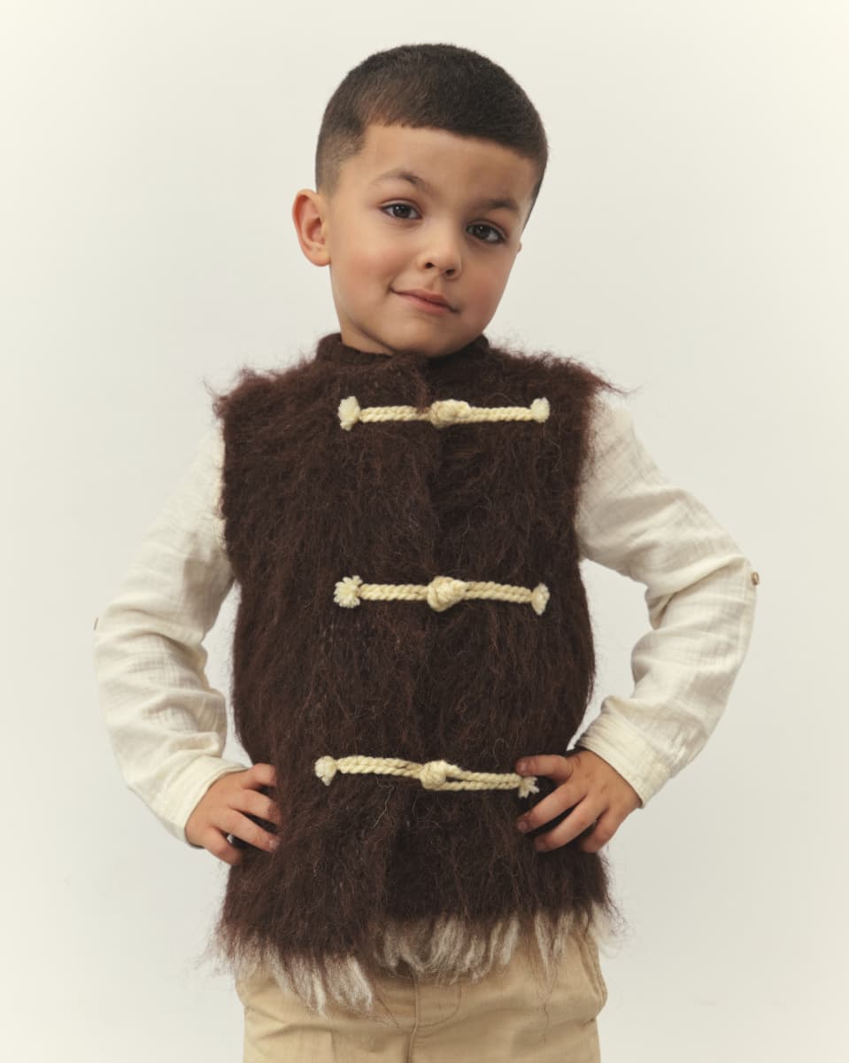 Безрукавка дитяча коричнева-0