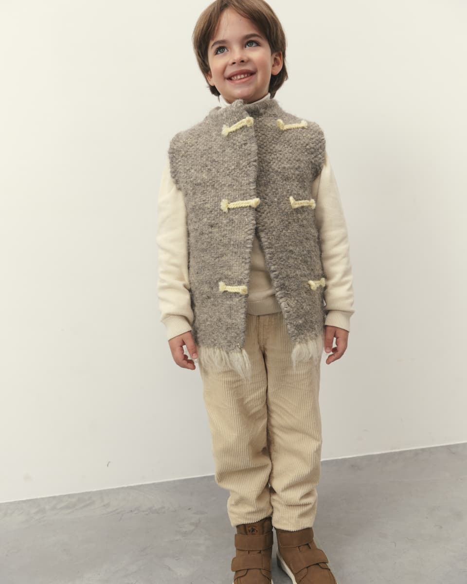 Безрукавка дитяча сіра -5