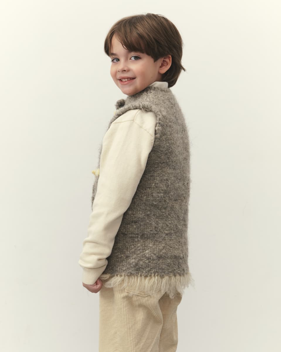 Безрукавка дитяча сіра -4