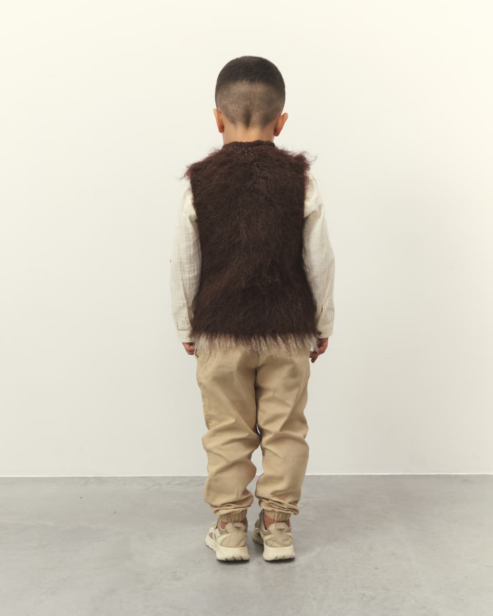 Безрукавка дитяча коричнева-2